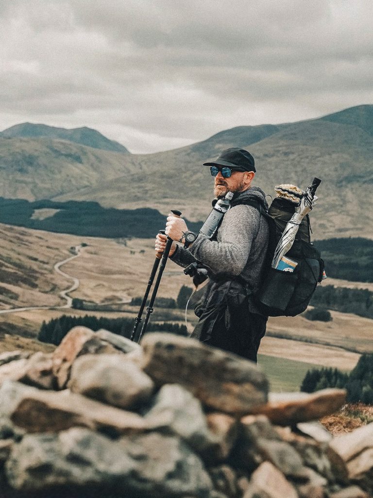 early ultralight handmade pack on the west highland way